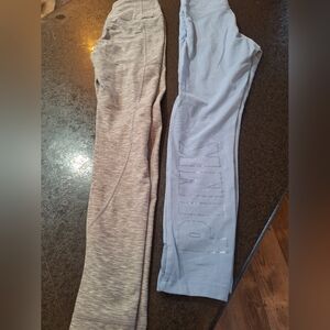 Victoria's Secret PINK Heather Gray and Light Blue Leggings Duo